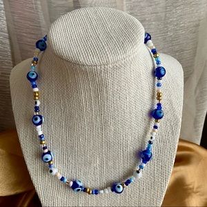 Evil Eye Beaded Necklace